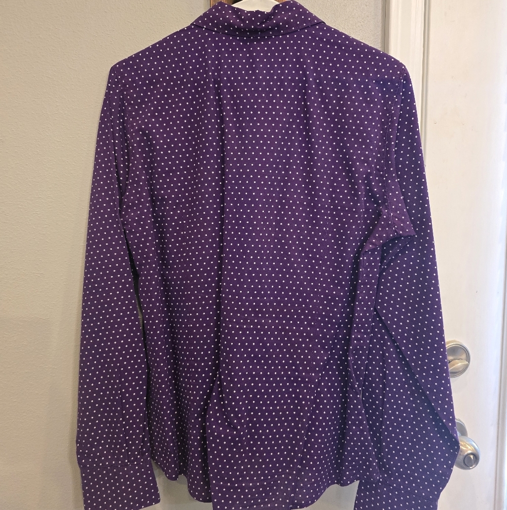 Cinch Purple Polka Dot Button-Down Shirt